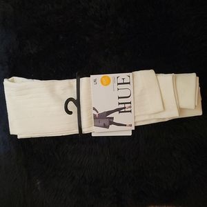 Hue cream leggings, soft fleece lining, size L/ XL